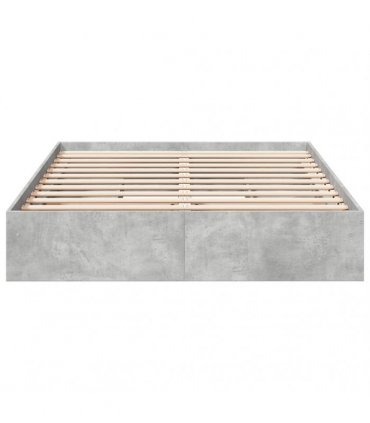 vidaXL Bed Frame with Drawers without Mattress Concrete Grey 150x200cm