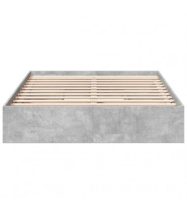 vidaXL Bed Frame with Drawers without Mattress Concrete Grey 120x200cm