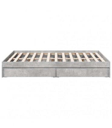 vidaXL Bed Frame with Drawers without Mattress Concrete Grey 120x200cm
