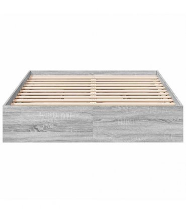 vidaXL Bed Frame with Drawers without Mattress Grey Sonoma 120x200 cm