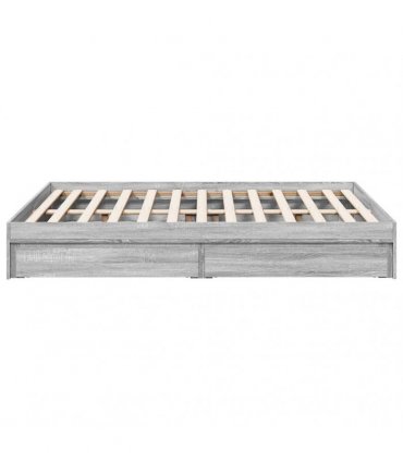 vidaXL Bed Frame with Drawers without Mattress Grey Sonoma 120x190 cm