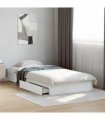 vidaXL Bed Frame with Drawers without Mattress White 90x190 cm
