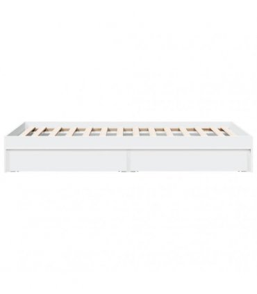vidaXL Bed Frame with Drawers without Mattress White 90x190 cm