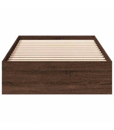 vidaXL Bed Frame with Drawers without Mattress Brown Oak 75x190 cm