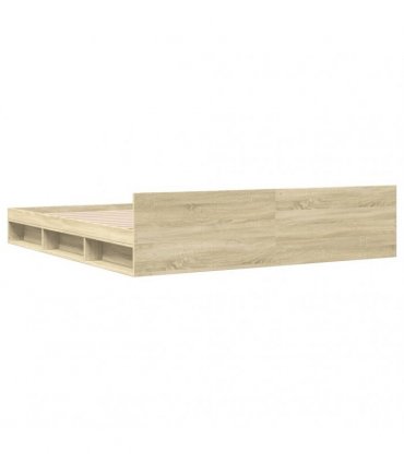 vidaXL Bed Frame with Drawers without Mattress Sonoma Oak 200x200 cm