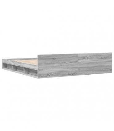 vidaXL Bed Frame with Drawers without Mattress Grey Sonoma 200x200 cm