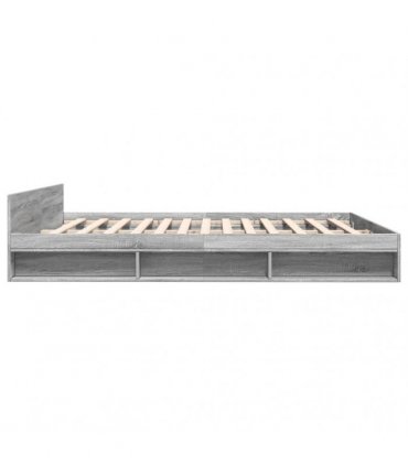 vidaXL Bed Frame with Drawers without Mattress Grey Sonoma 200x200 cm
