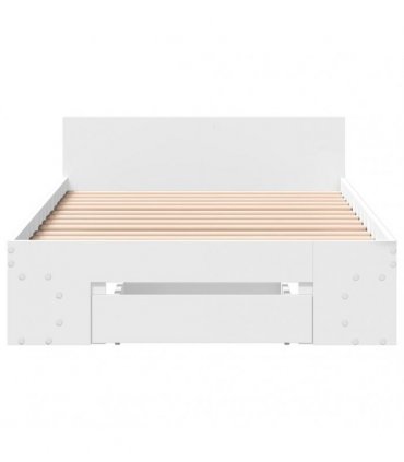 vidaXL Bed Frame with Drawer without Mattress White 90x190 cm