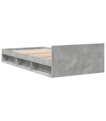 vidaXL Bed Frame with Drawer without Mattress Concrete Grey 90x190 cm