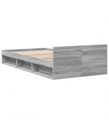 vidaXL Bed Frame with Drawer without Mattress Grey Sonoma 100x200 cm