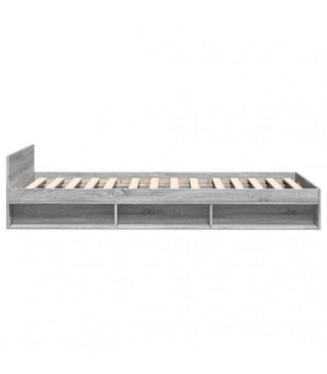 vidaXL Bed Frame with Drawer without Mattress Grey Sonoma 100x200 cm