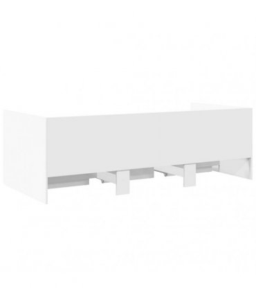 vidaXL Daybed with Drawers without Mattress White 90x190 cm