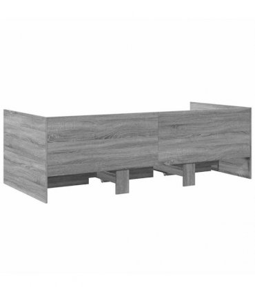 vidaXL Daybed with Drawers without Mattress Grey Sonoma 90x190 cm