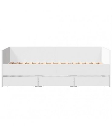 vidaXL Daybed with Drawers without Mattress White 75x190 cm