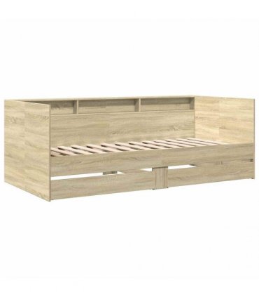 vidaXL Daybed with Drawers without Mattress Sonoma Oak 100x200 cm