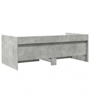 vidaXL Daybed with Drawers without Mattress Concrete Grey 100x200 cm