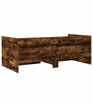 vidaXL Daybed with Drawers without Mattress Smoked Oak 100x200 cm