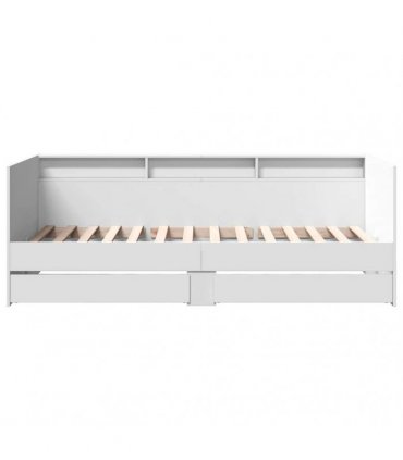 vidaXL Daybed with Drawers without Mattress White 90x190 cm