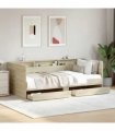vidaXL Daybed with Drawers without Mattress Sonoma Oak 90x190 cm