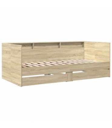 vidaXL Daybed with Drawers without Mattress Sonoma Oak 90x190 cm