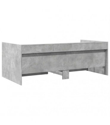 vidaXL Daybed with Drawers without Mattress Concrete Grey 90x190 cm