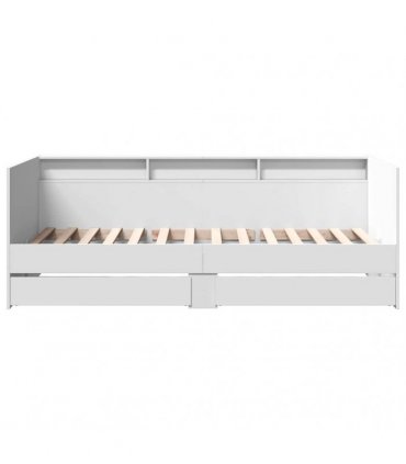 vidaXL Daybed with Drawers without Mattress White 75x190 cm