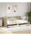 vidaXL Daybed with Drawers without Mattress Sonoma Oak 75x190 cm