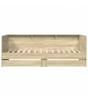 vidaXL Daybed with Drawers without Mattress Sonoma Oak 75x190 cm
