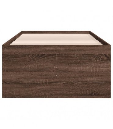 vidaXL Daybed with Drawers without Mattress Brown Oak 100x200 cm