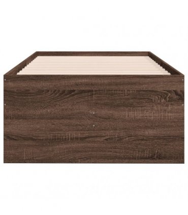 vidaXL Daybed with Drawers without Mattress Brown Oak 90x200 cm