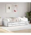 vidaXL Daybed with Drawers without Mattress White 90x190 cm