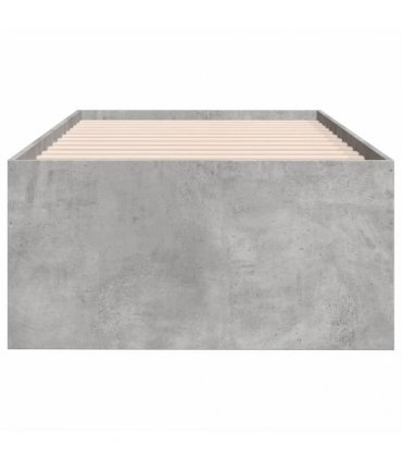 vidaXL Daybed with Drawers without Mattress Concrete Grey 75x190 cm