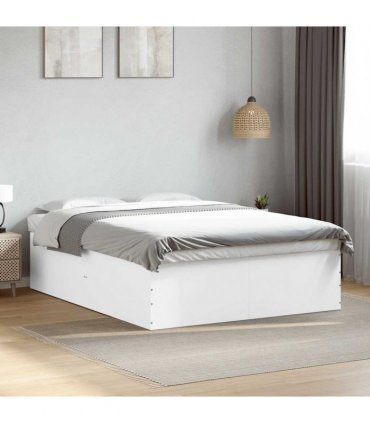 vidaXL Bed Frame without Mattress White 150x200 cm