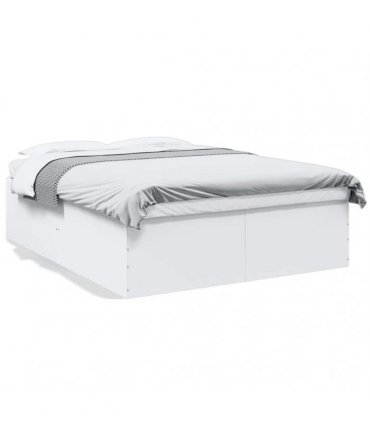 vidaXL Bed Frame without Mattress White 150x200 cm