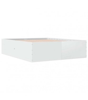 vidaXL Bed Frame without Mattress White 150x200 cm