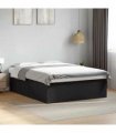 vidaXL Bed Frame without Mattress Black 150x200 cm