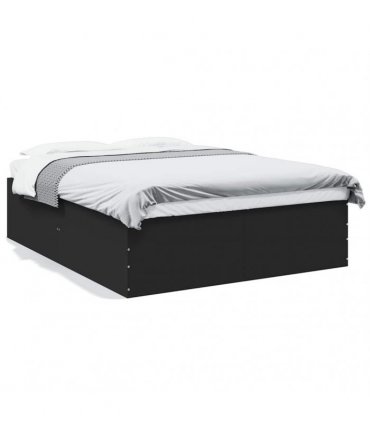 vidaXL Bed Frame without Mattress Black 150x200 cm
