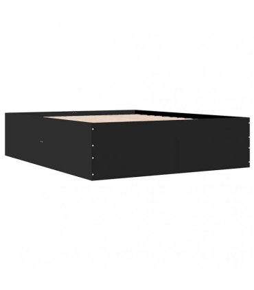 vidaXL Bed Frame without Mattress Black 150x200 cm