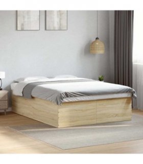 vidaXL Bed Frame without Mattress Sonoma Oak 150x200 cm