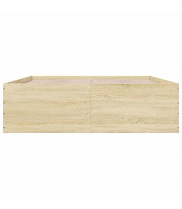 vidaXL Bed Frame without Mattress Sonoma Oak 150x200 cm