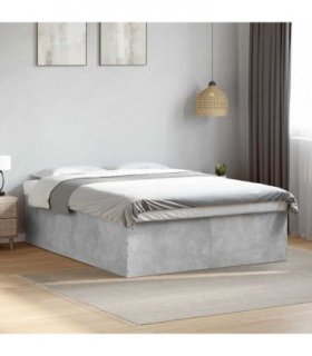 vidaXL Bed Frame without Mattress Concrete Grey 150x200 cm