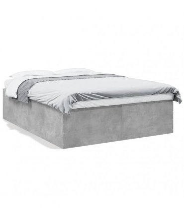 vidaXL Bed Frame without Mattress Concrete Grey 150x200 cm