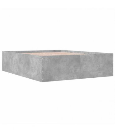vidaXL Bed Frame without Mattress Concrete Grey 150x200 cm
