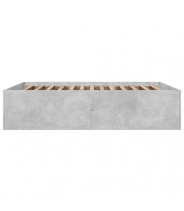 vidaXL Bed Frame without Mattress Concrete Grey 150x200 cm