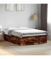 vidaXL Bed Frame without Mattress Smoked Oak 150x200 cm