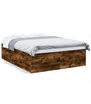 vidaXL Bed Frame without Mattress Smoked Oak 150x200 cm
