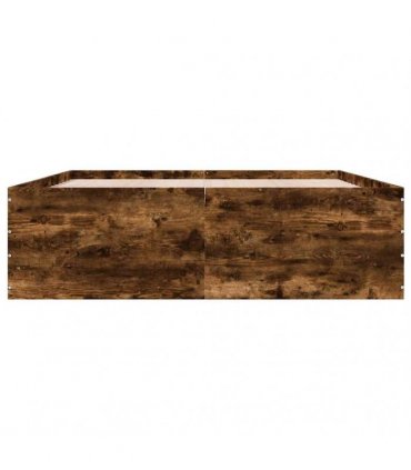 vidaXL Bed Frame without Mattress Smoked Oak 150x200 cm