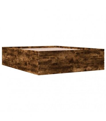 vidaXL Bed Frame without Mattress Smoked Oak 150x200 cm