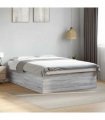 vidaXL Bed Frame without Mattress Grey Sonoma 150x200 cm