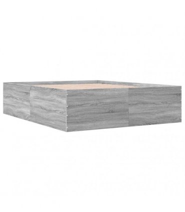 vidaXL Bed Frame without Mattress Grey Sonoma 150x200 cm